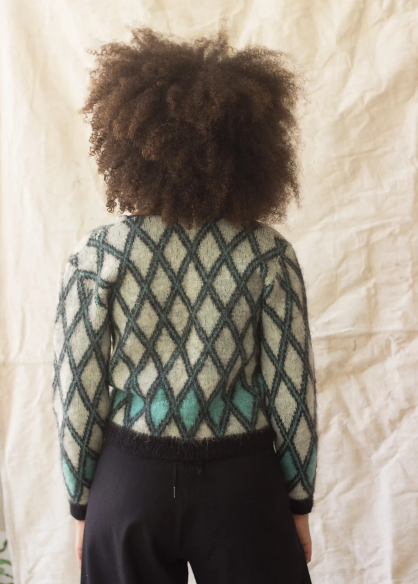 1960s Argyle Mohair Cropped Cardigan — Wayward Collection